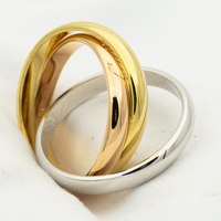 [LOVE LUCKY]TRINITY RING GOLD PINK GOLD SILVER