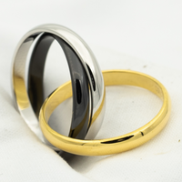 [LOVE LUCKY]TRINITY RING BLACK GOLD SILVER
