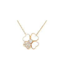 [LOVE LUCKY]CLOVER MOP DIAMOND ROSE GOLD NECKLACE