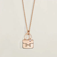 [LOVE LUCKY]AMULETTE PEDANT ROSE GOLD NECKLACE