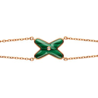 [LOVE LUCKY]JEUX BRACELET MALACHITE PINK GOLD 1 DIAMOND