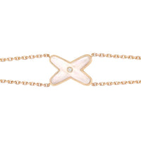 [LOVE LUCKY]JEUX BRACELET WHITE MOP PINK GOLD 1 DIAMOND