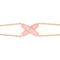 [LOVE LUCKY]JEUX BRACELET PINK MOP PINK GOLD 1 DIAMOND
