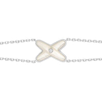 [LOVE LUCKY]JEUX BRACELET WHITE MOP SILVER 1 DIAMOND