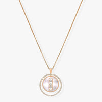 [LOVE LUCKY]LUCKY MOVE MM NACRE BLANCHE DIAMOND NECKLACE