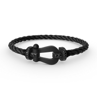[LOVE LUCKY]FORCE LARGE SERIES HORSESHOE BLACK SAMURAI BRACELET