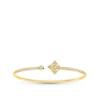 [LOVE LUCKY]IDYLLE GOLD OPEN BRACELET DIAMOND PAVED