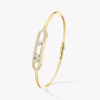 [LOVE LUCKY]Move Pavé Diamond Bangle Bracelet M