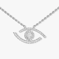 [LOVE LUCKY]Pave_ Diamond Necklace Lucky Eye