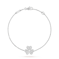 [LOVE LUCKY]FRIVOLE SILVER FLOWER DIAMOND BRACELET