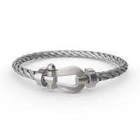 [LOVE LUCKY]FORCE LARGE HORSESHOE NO DIAMOND BRACELET SILVER